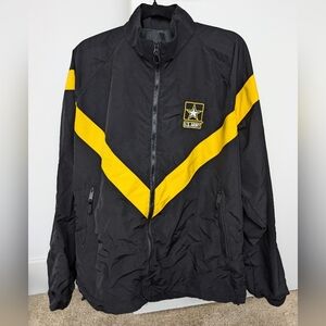 Army Utility Fitness Uniform Windbreaker Bomber Jacket Chevron Unisex Sz M